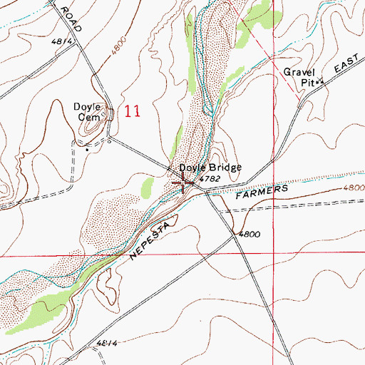 Topographic Map of Doyle Bridge, CO