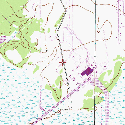 Topographic Map of Bridge City-Orangefield Division, TX