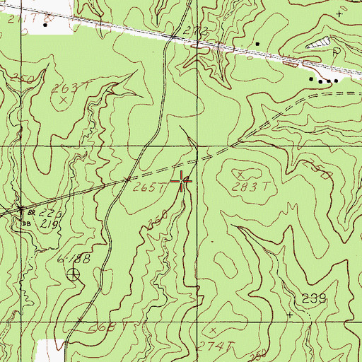 Topographic Map of Broaddus Division, TX