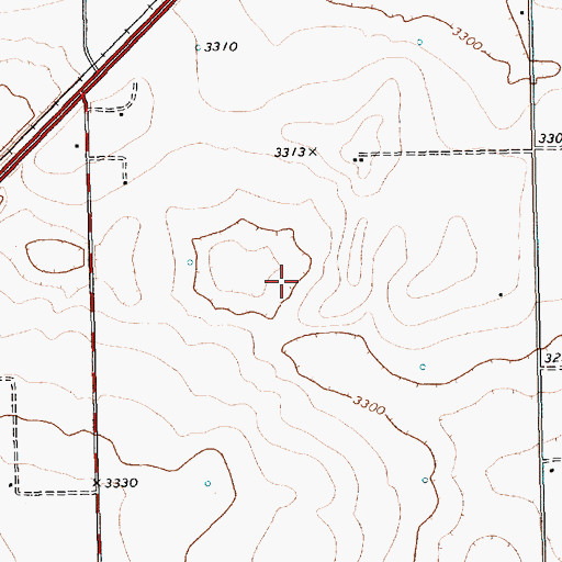 Topographic Map of Brownfield Division, TX