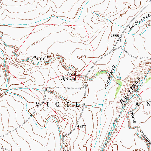 Topographic Map of Iron Spring, CO