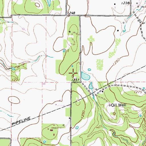 Topographic Map of Bryson Division, TX