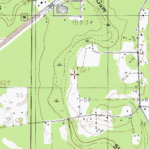 Topographic Map of Buna Division, TX
