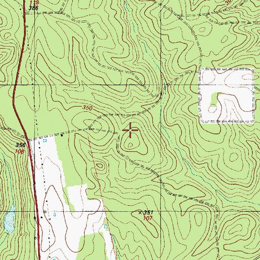 Topographic Map of Burkeville Division, TX