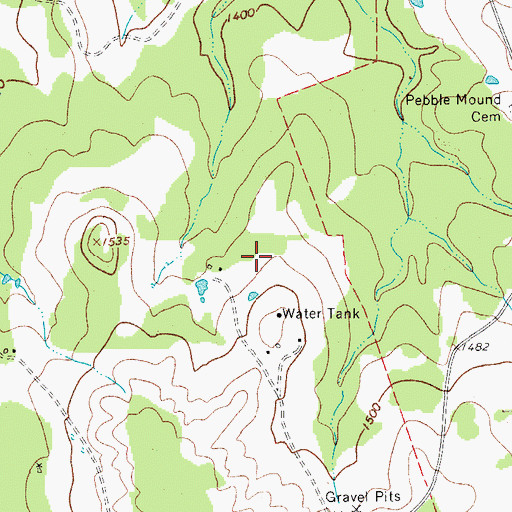 Topographic Map of Burnet Division, TX