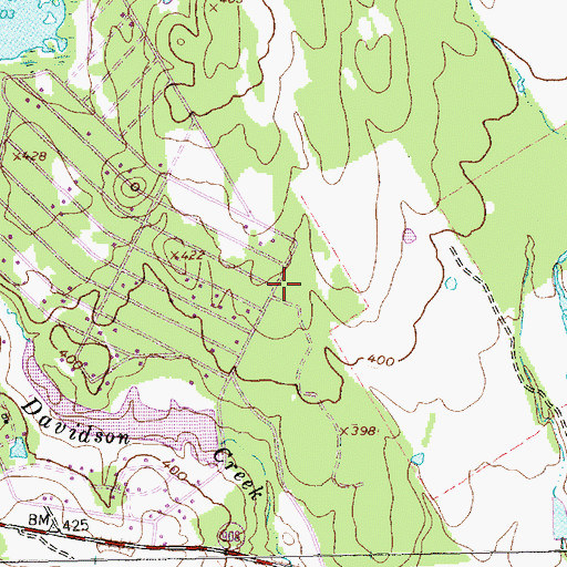 Topographic Map of Caldwell Division, TX