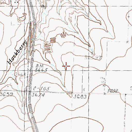 Topographic Map of Canyon Division, TX