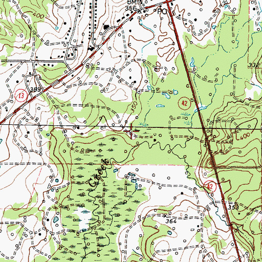 Topographic Map of Price-Turnertown Division, TX