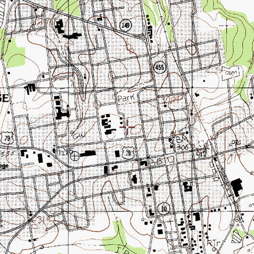 Topographic Map of Carthage Division, TX