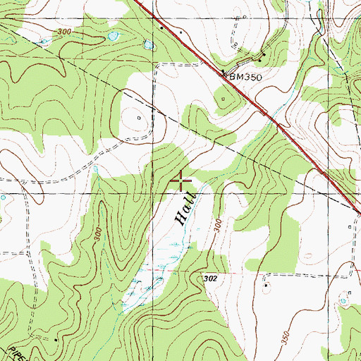 Topographic Map of Cayuga Division, TX
