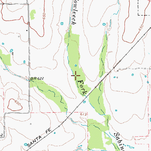 Topographic Map of Celeste Division, TX