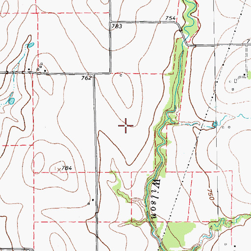 Topographic Map of Celina Division, TX