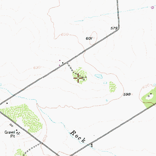 Topographic Map of China Spring Division, TX