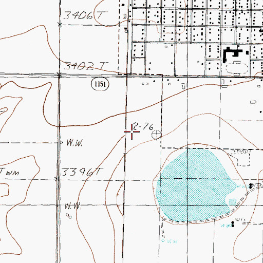 Topographic Map of Claude North Division, TX