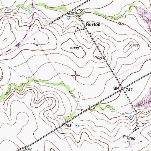 Topographic Map of Cleburne Division, TX