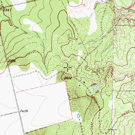 Topographic Map of Coahoma Division, TX
