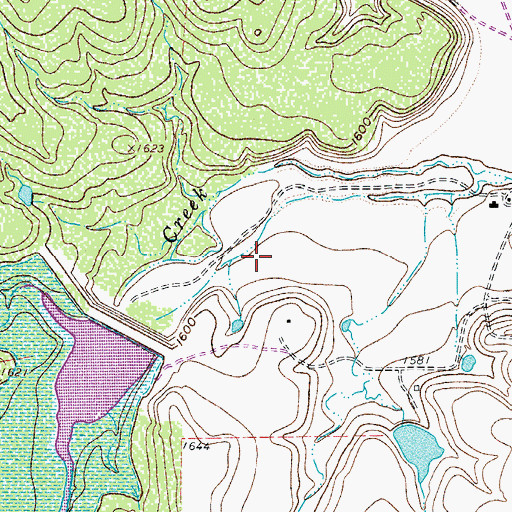 Topographic Map of Coleman Division, TX