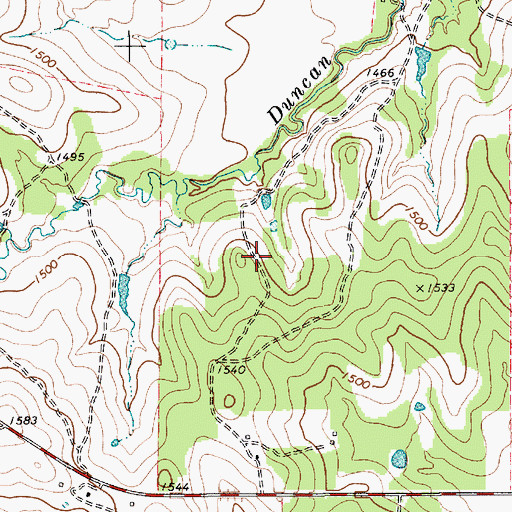Topographic Map of Comanche Division, TX