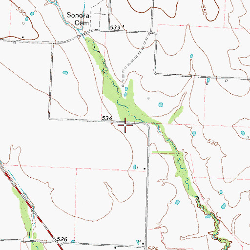 Topographic Map of Commerce Division, TX