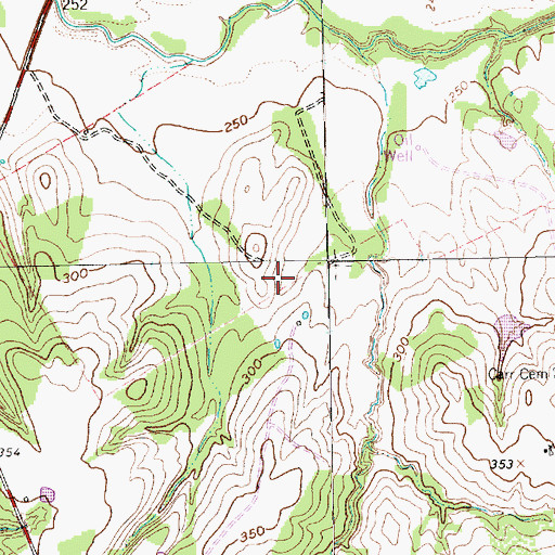 Topographic Map of Cooks Point Division, TX