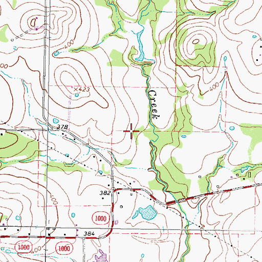 Topographic Map of Cookville Division, TX