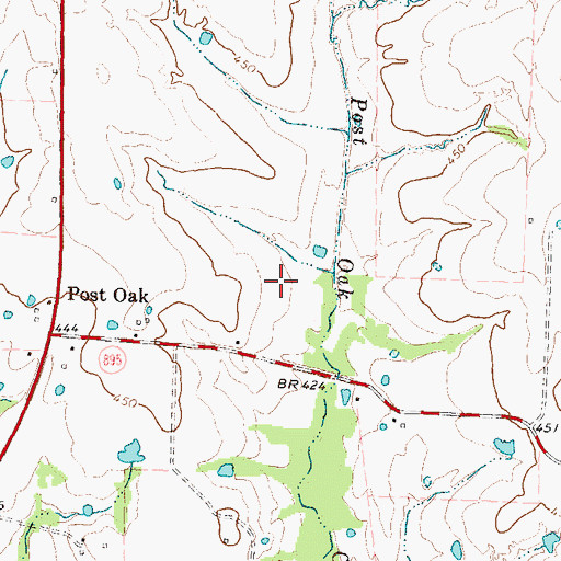 Topographic Map of Cooper Division, TX