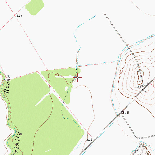 Topographic Map of Crandall Division, TX