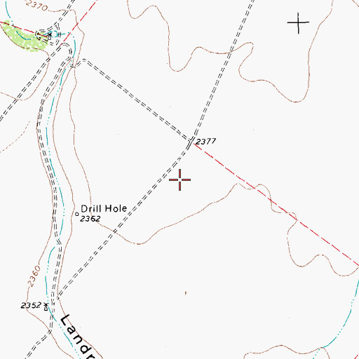 Topographic Map of Crane South Division, TX