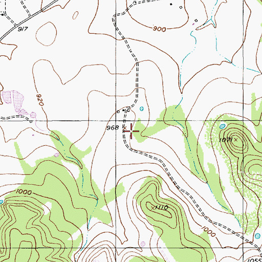 Topographic Map of Cranfills Gap Division, TX