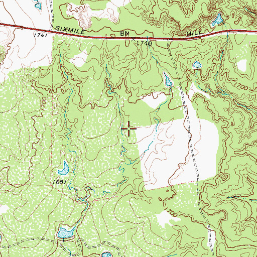 Topographic Map of Crowell Division, TX