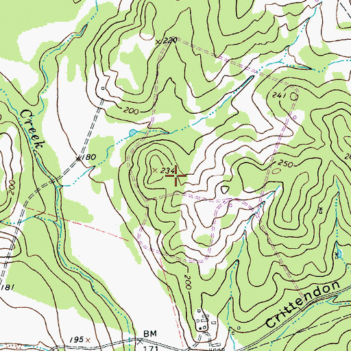 Topographic Map of Cuero Division, TX