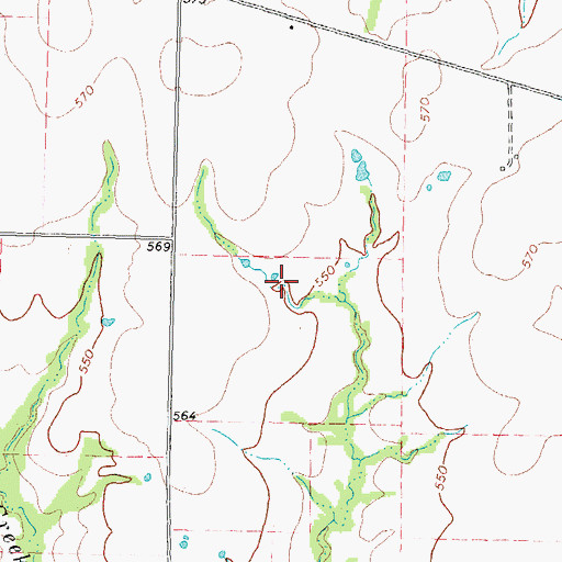 Topographic Map of Cumby Division, TX
