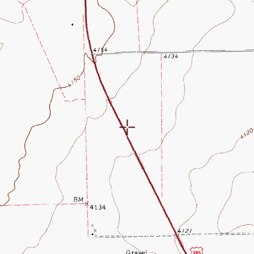 Topographic Map of Dalhart Division, TX