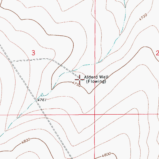 Topographic Map of Alderd Well, CO