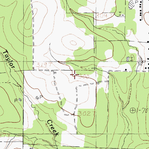 Topographic Map of De Berry-Deadwood Division, TX