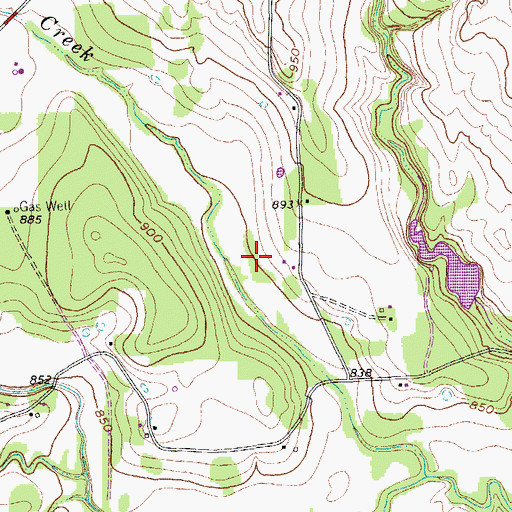 Topographic Map of Decatur Division, TX