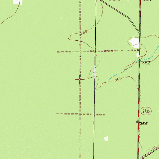 Topographic Map of De Kalb Division, TX