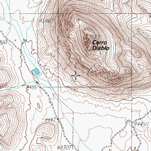 Topographic Map of Dell City Division, TX