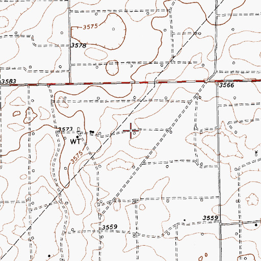 Topographic Map of Denver City Division, TX