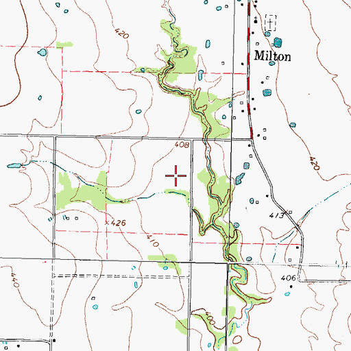 Topographic Map of Deport Division, TX