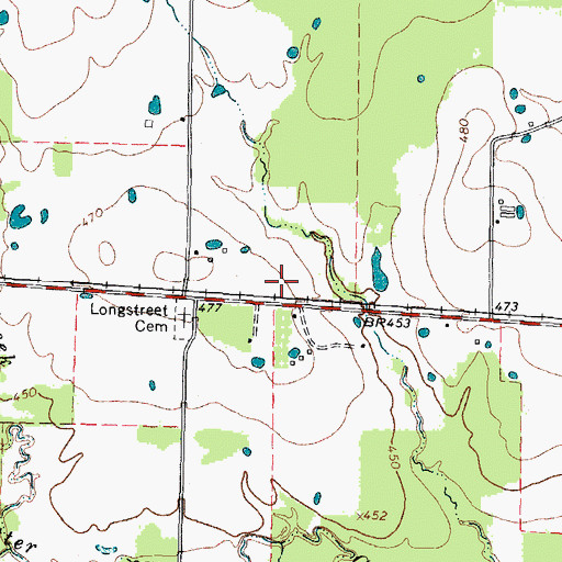 Topographic Map of Detroit Division, TX