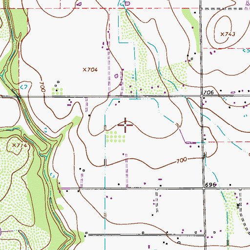 Topographic Map of Devine-Natalia Division, TX