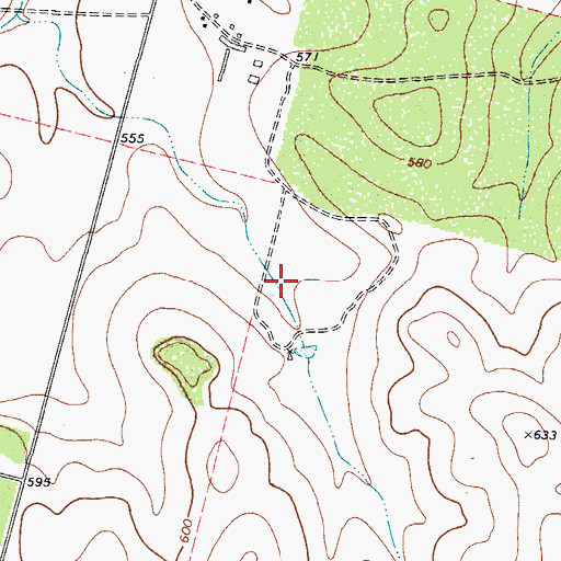 Topographic Map of Dilley Division, TX