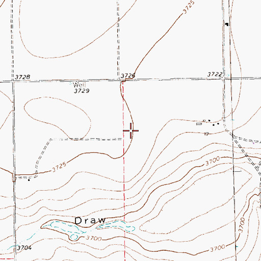 Topographic Map of Hart Division, TX