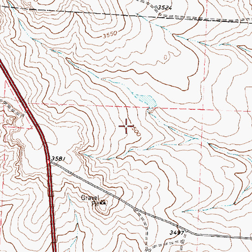 Topographic Map of Dumas Division, TX