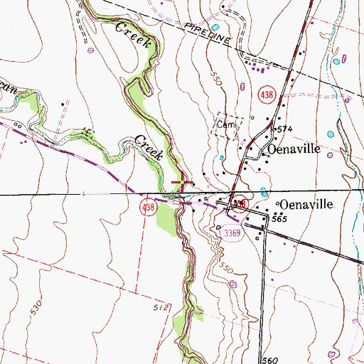 Topographic Map of East Bell Division, TX