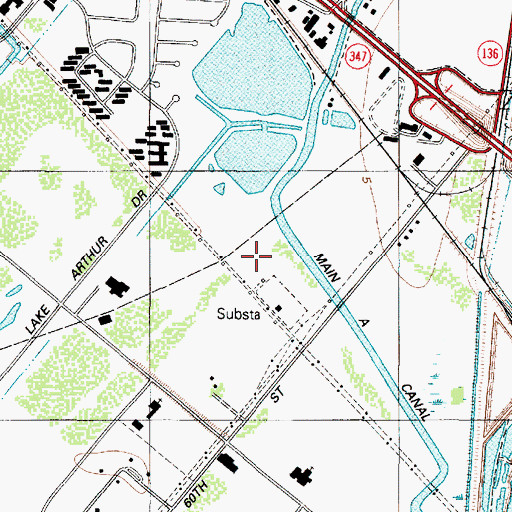 Topographic Map of Port Arthur Division, TX