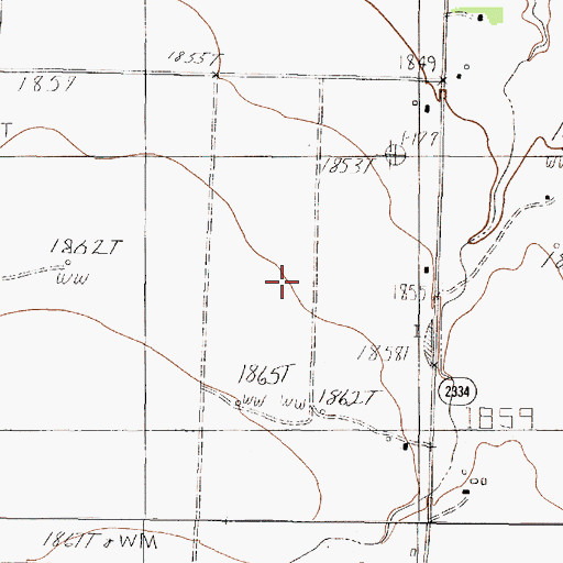 Topographic Map of East Tom Green Division, TX