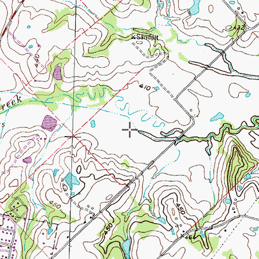 Topographic Map of Edgewood Division, TX