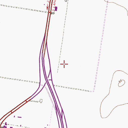 Topographic Map of Edinburg Division, TX